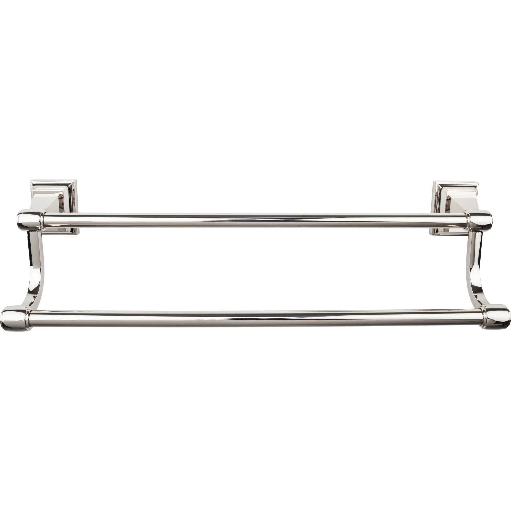 Top Knobs Stratton Bath Towel Rod, Polished Nickel, 24″