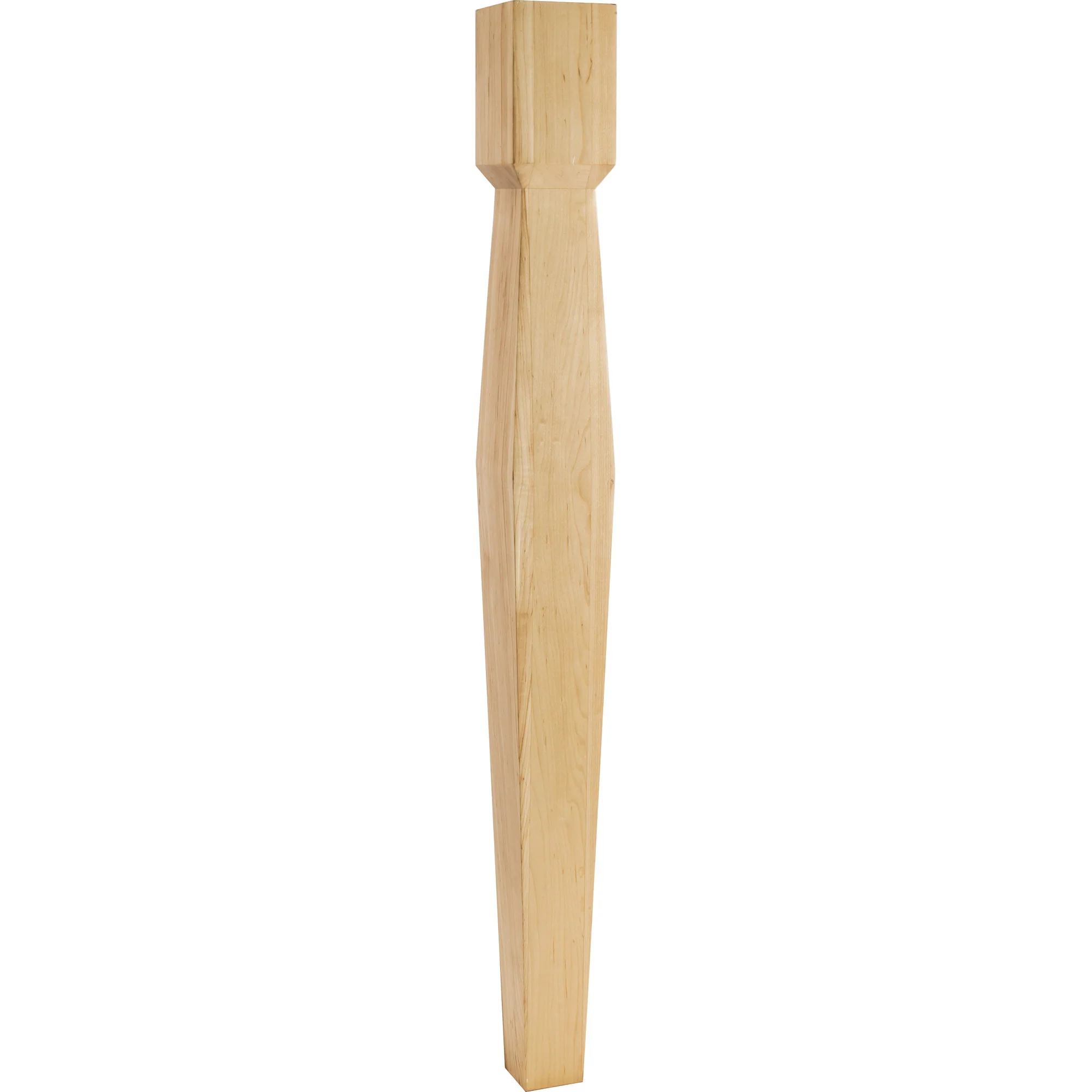 Hardware Resources Diamond Tapered Post Rubberwood 35-1/2″ Length 3-1/2″ Width