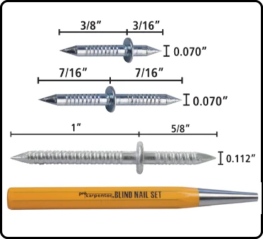 Blind Nails And Set Tool