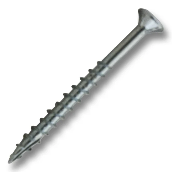 #8 Screw Flat Head #2 Square Coarse Thread Type 17 2" Length Zinc, Multiples of 100