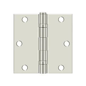 Deltana 33-1/2″ x 3-1/2″ x 1/4″ Square Hinge Residential Ball Bearing, Polished Nickel
