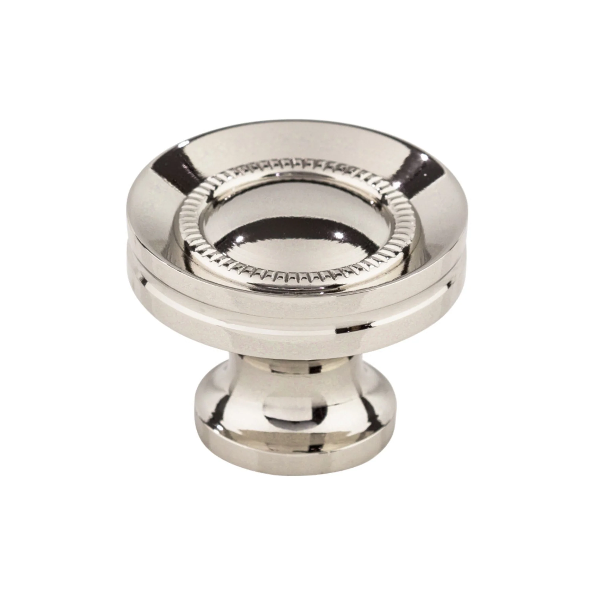 Top Knobs Asbury Knob Polished Nickel 1-1/4″ Diameter Button Faced Style