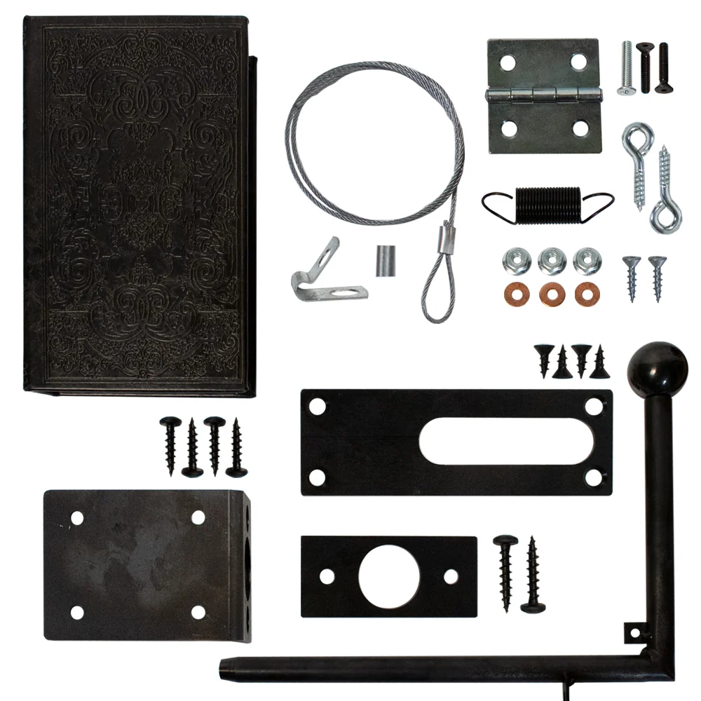 Invisidoor Cane Book Latch, Black
