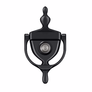Deltana Door Knocker-Viewer, Black, 3-3/4″