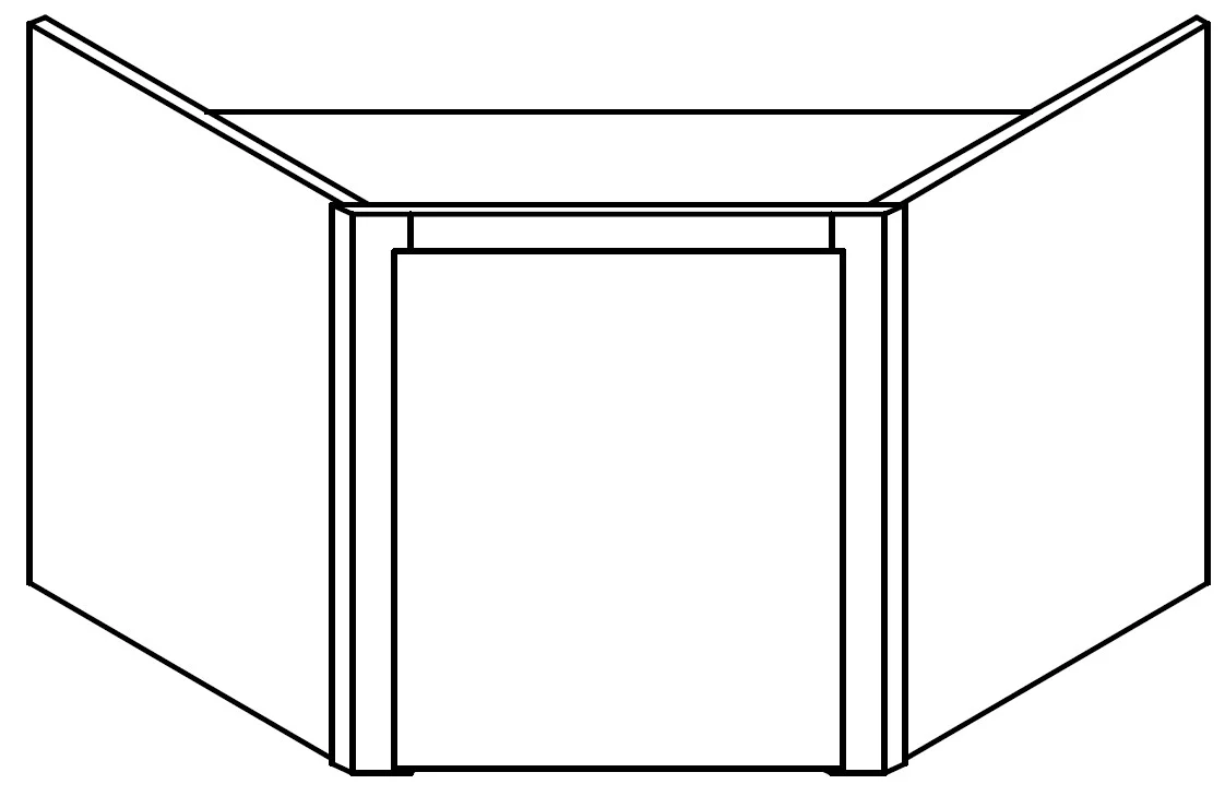 Diagonal Wall Garage Door 24 W X 18 H X 12 D – Teton Paint by Legend