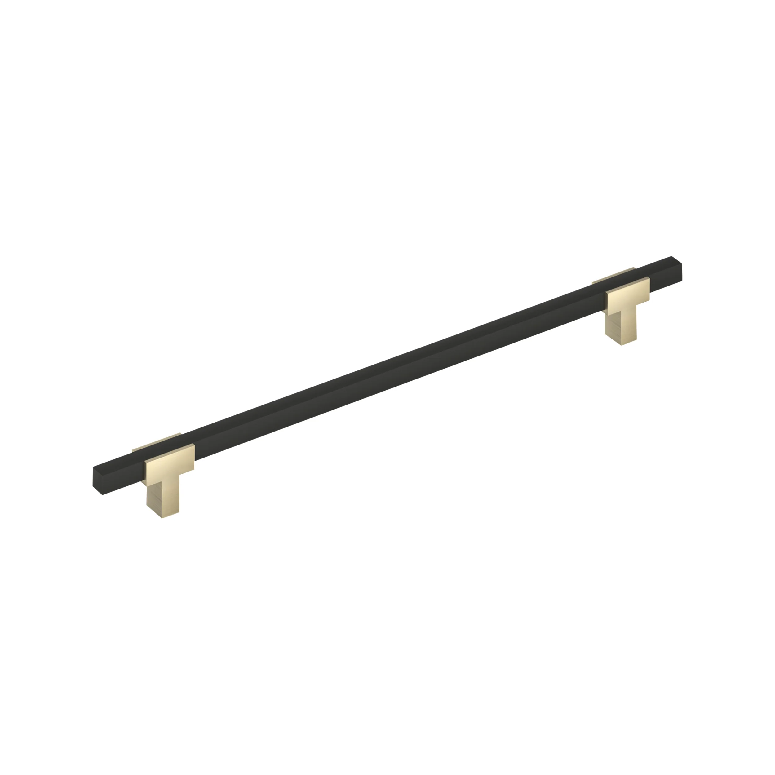 Amerock Urbanite Pull Golden Champagne/Matte Black 18″ Center to Center