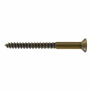 Deltana #12 Solid Brass Wood Screw 2-1/2" Length Antique Brass
