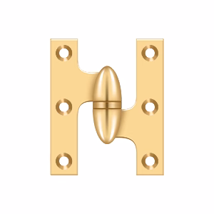 Deltana 2″ Length, 2-1/2″ Height Olive Knuckle Hinge, PVD, Right