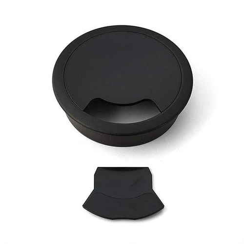 Sugatsune Round Cable Grommet with Lid 80 mm Diamitor Black