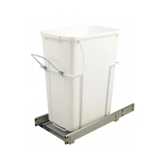 KV Soft-Close Bottom-Mount Waste Pull-out, Single 35 Quart, White, 9-5/8″