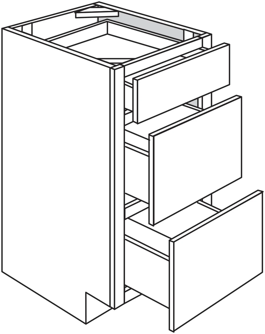 Vanity Drawer Base 12 W X 32-1/2 H X 21 D – Arcadia White by Horning