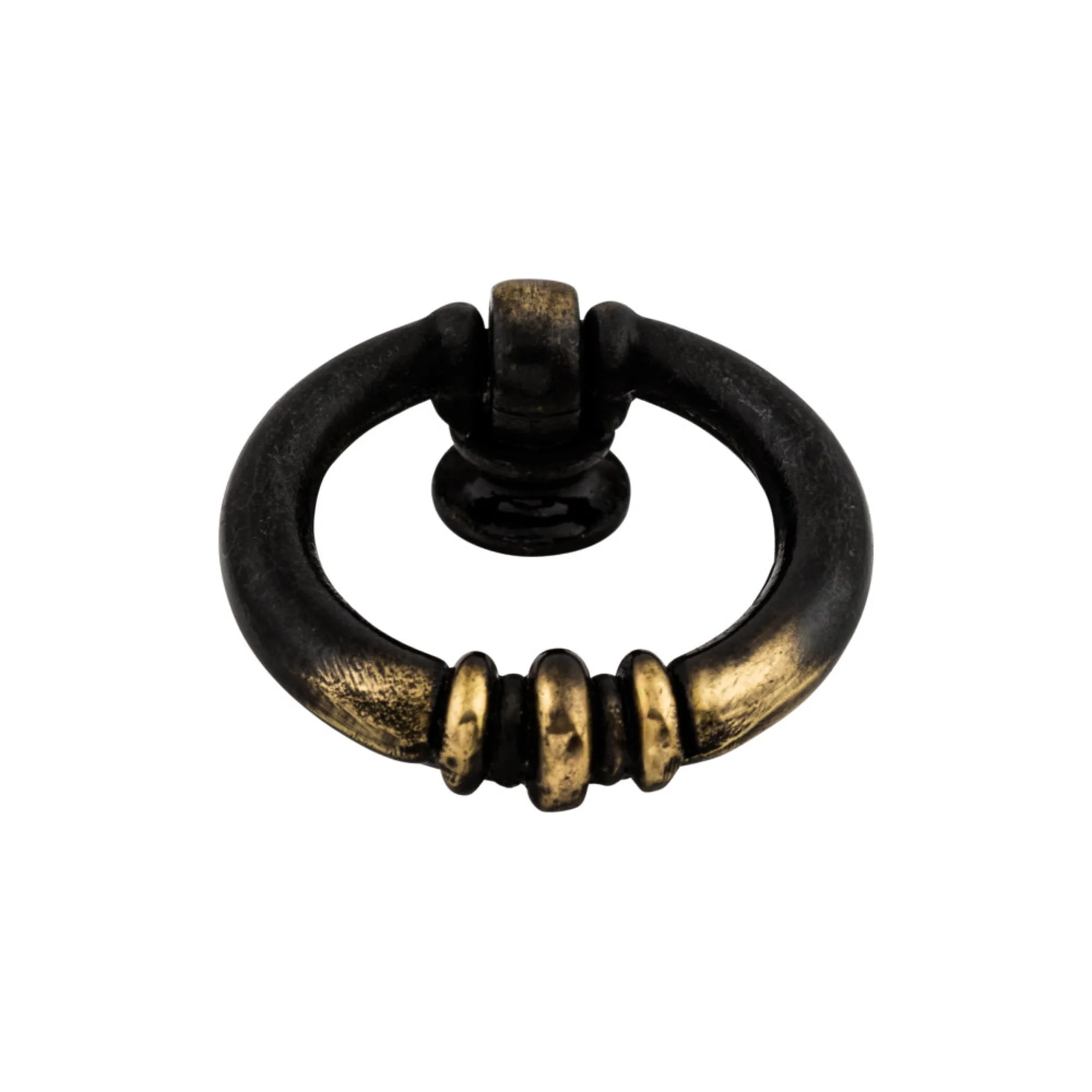 Top Knobs Tuscany Newton Ring Pull, Antique Brass