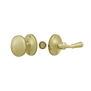 Deltana Storm Door Latch Round Tubular Lock, Polished Brass
