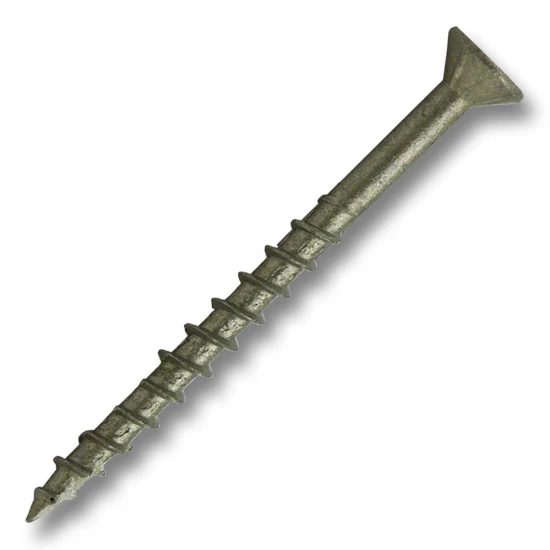 #8 Flat Head Screw With Nibs #2 Square Coarse Double Auger Type 17 Point