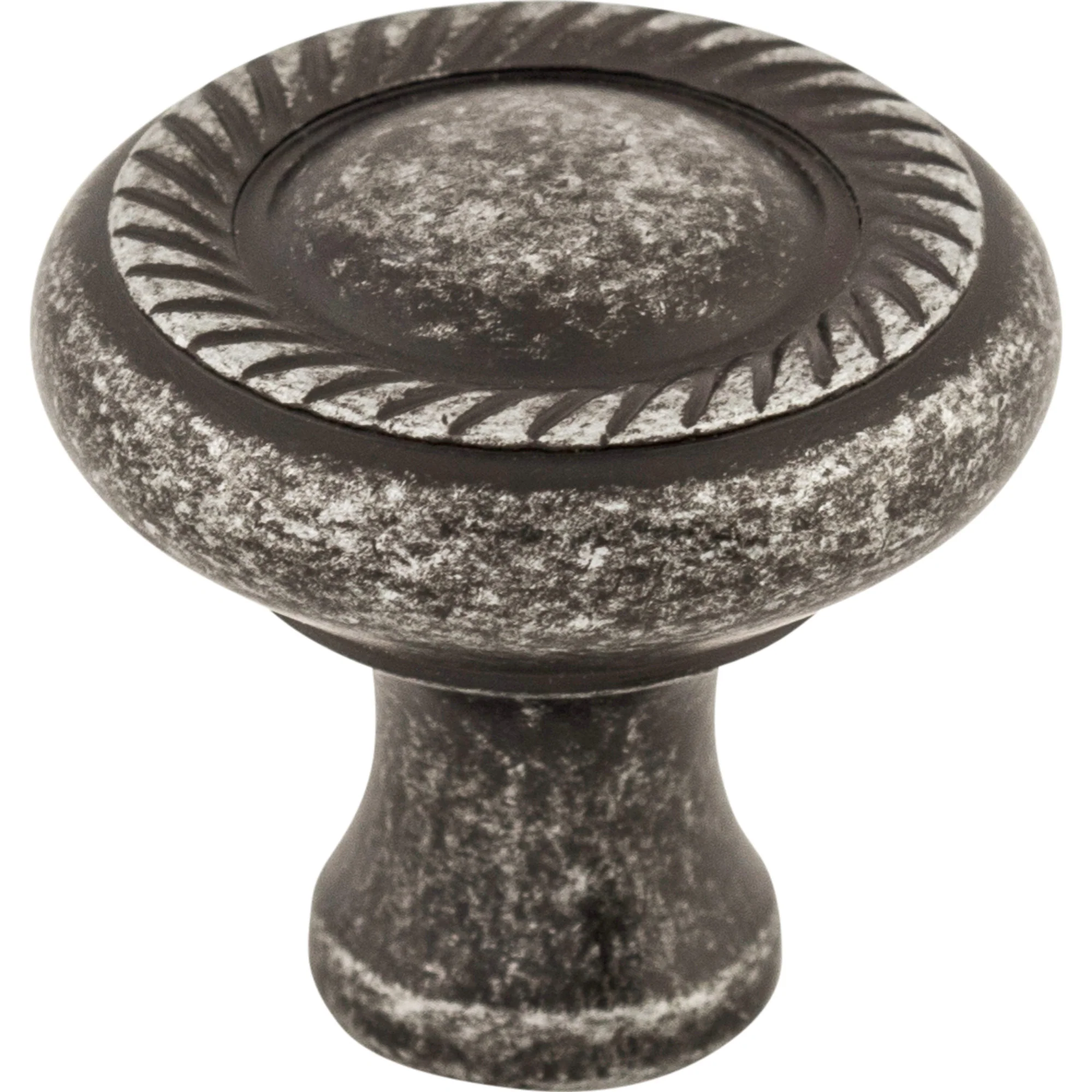 Top Knobs Somerset Knob Black Iron 1-3/16″ Diameter Swirl Cut Style