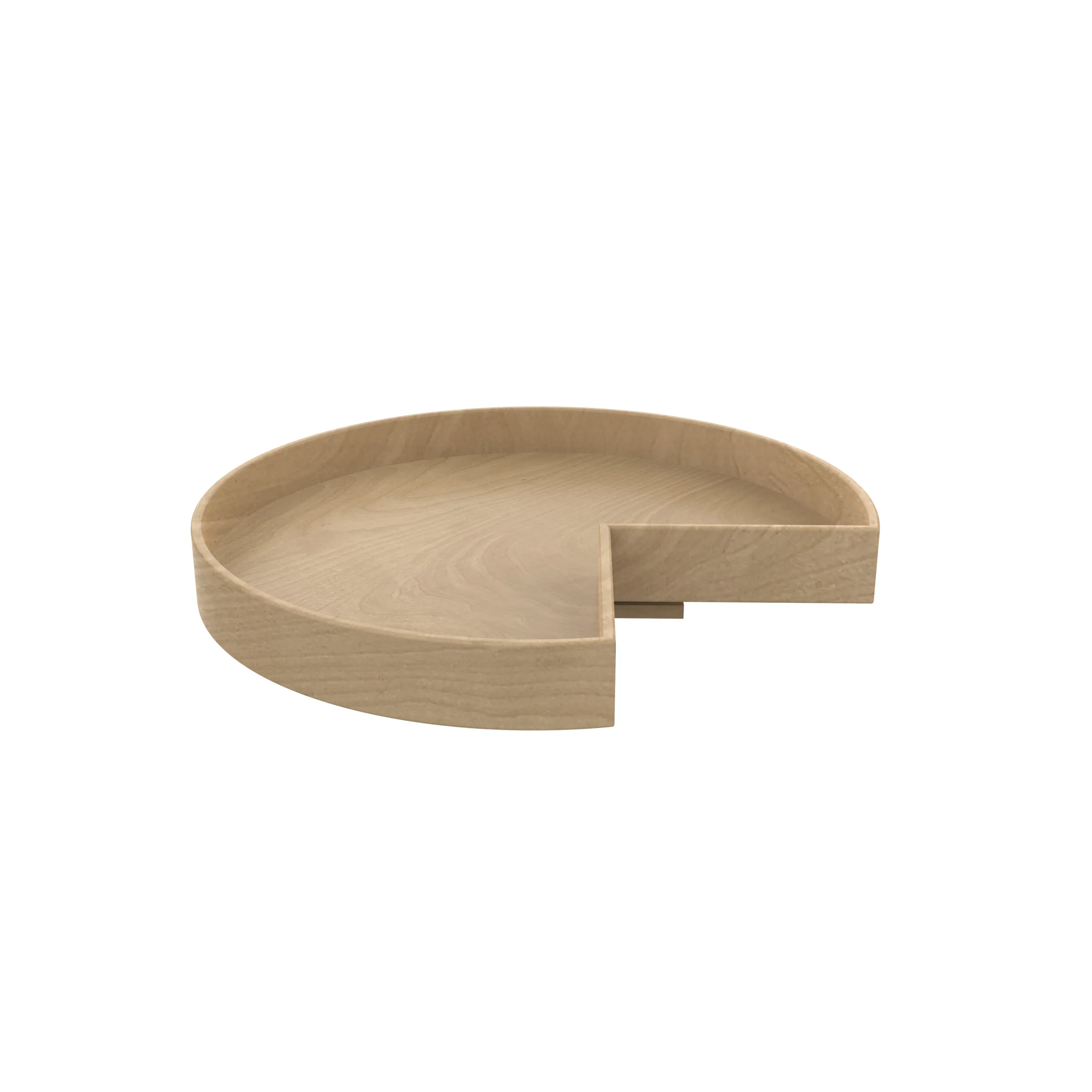 Rev-a-shelf Lazy Daisy Kidney Tall Rim Single Tray, Alum Bearing Wood Lazy Susan 28″ Diameter