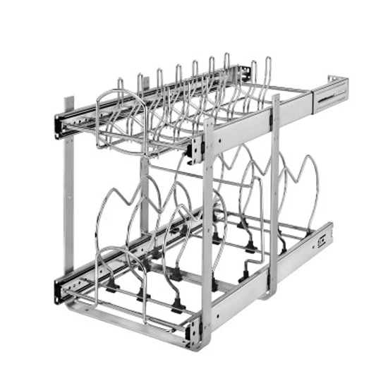 Rev-a-shelf 2 Tier Cookware Organizer Chrome Wire 12″ Width