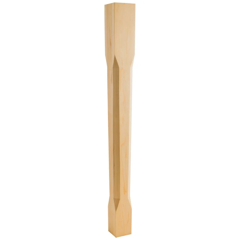 Hardware Resources 3-1/2″ Square X 35-1/2″ Tapered Chamfered Post, Cherry