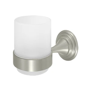 Deltana Glass Tumbler Holder Classic 98C Series, Satin Nickel