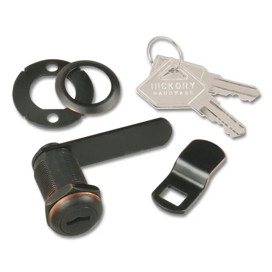 Cabinet & Drawer Cam Lock, 3/4″ Max Thickness, Keyed Different, Vintage Bronze