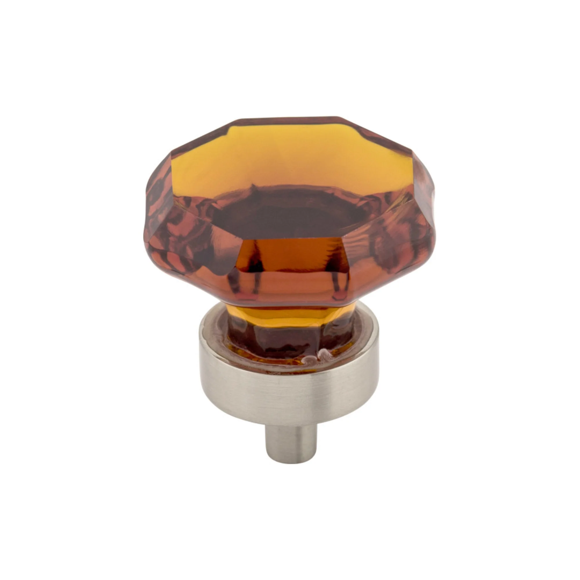 Top Knobs Wine Octogan Crystal Knob Satin Nickel 1-1/8″ Diameter