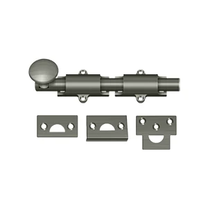 Deltana Surface Bolt Heavy Duty, Antique Nickel, 6″