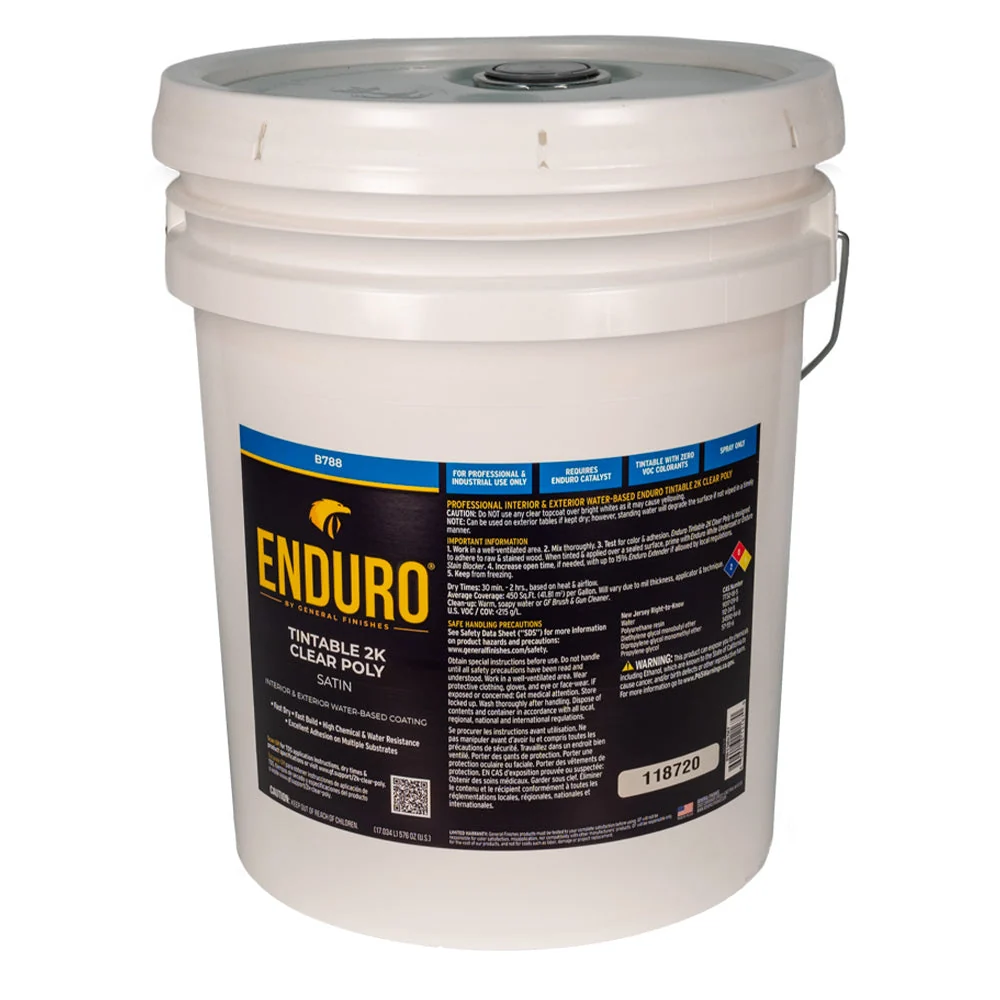 Enduro 2K Clear Poly, Satin, 5-Gallon