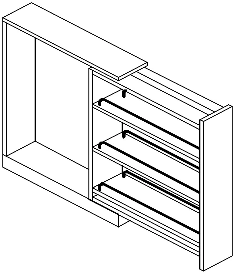 Wall Filler Pull Out 3 W X 30 H – Niagara Stain by Legend