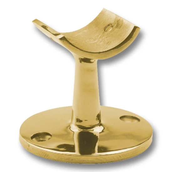 Saddle Short Rail Post for 1-1/2″ Tubing Polished Brass