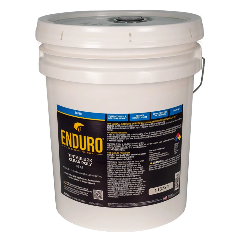 Enduro 2K Clear Poly, Flat, 5-Gallon