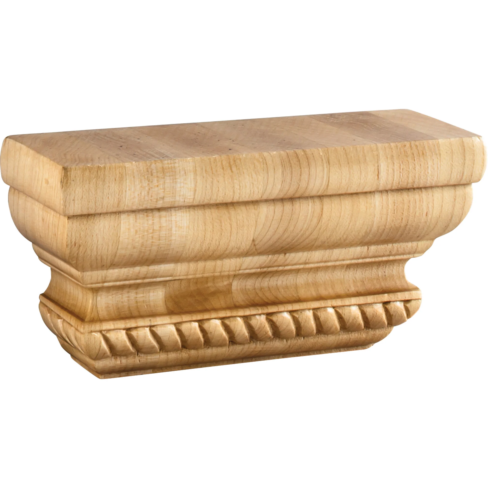Hardware Resources Rope Pilaster Capital Maple 6" Length
