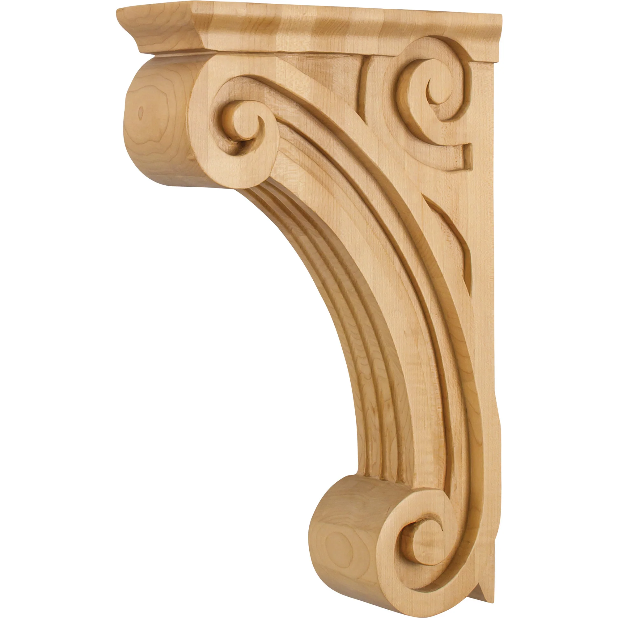 3″ Open Space Fluted Corbel Alder 14″ Length