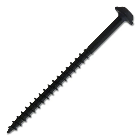 #8 Screw Round Washer Head Square Drive Coarse Thread Type 17 Point 2-1/2″ Black, Multiples of 100