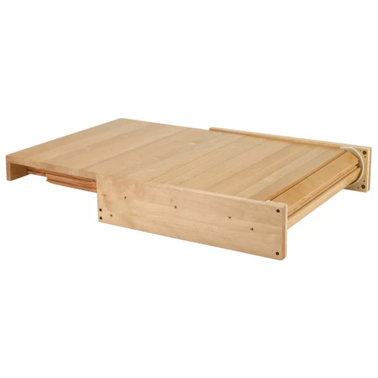 Natural Maple Pullout Tambour Table