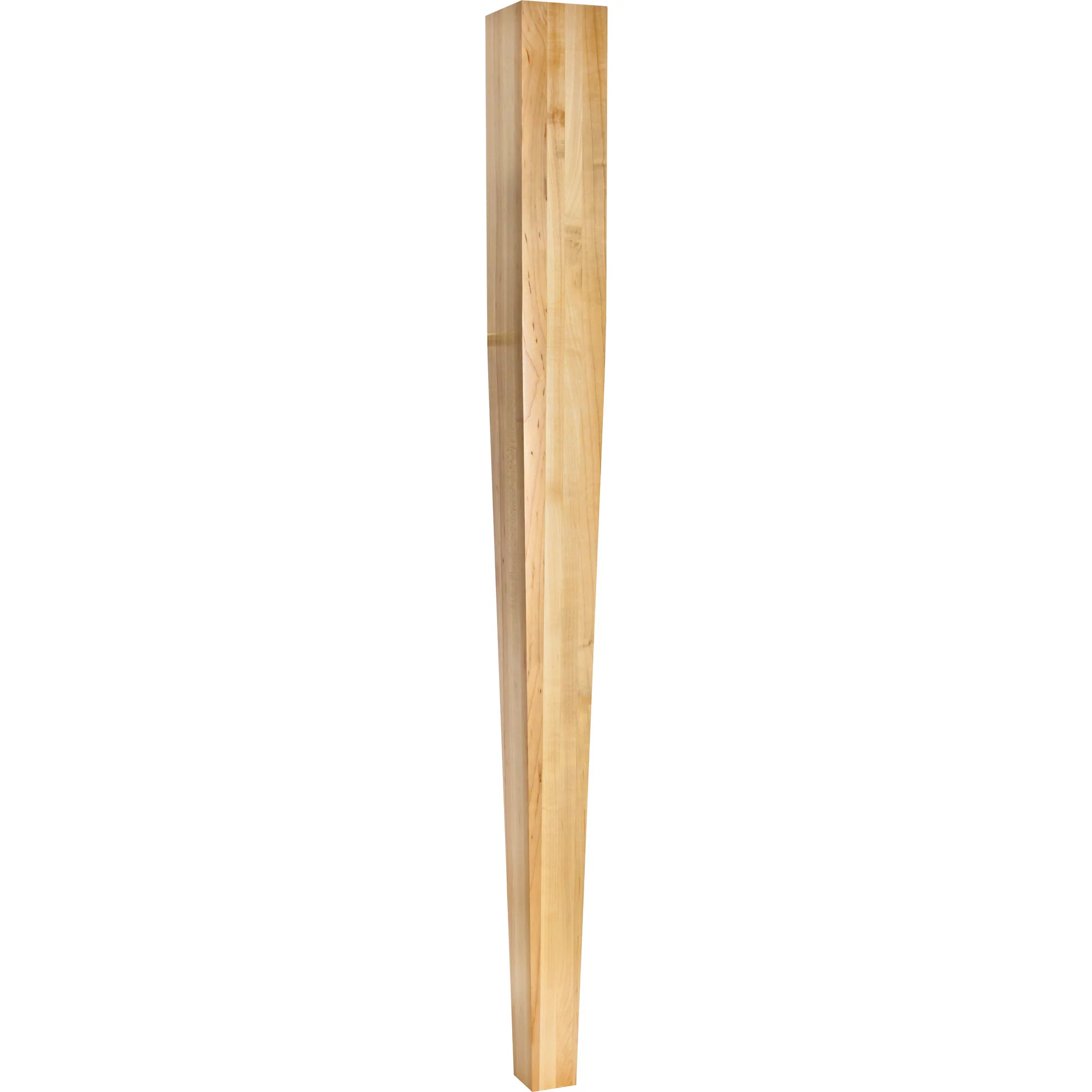 Hardware Resources Four Sided Tapered Wood Post Maple 42″ Length 3-1/2″ Width