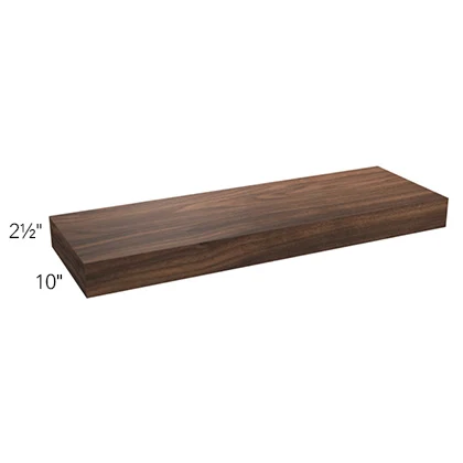 Walnut Floating Shelf w/ LED 24 W X 10 D X 2-1/2 Th – Luxe Oak by Fabuwood