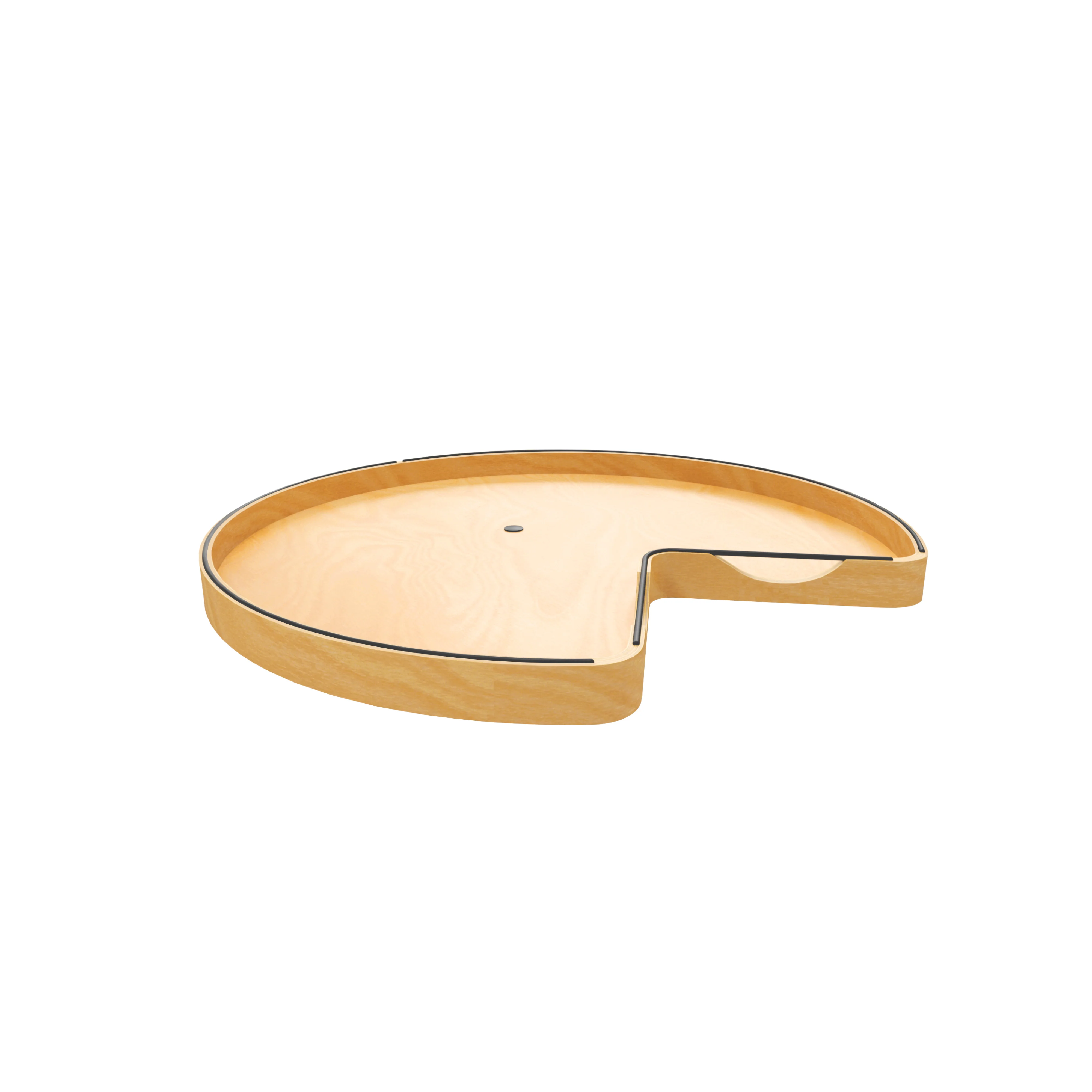Craftsman Collection Solid Maple Kidney-Shaped Lazy Susan, 32″