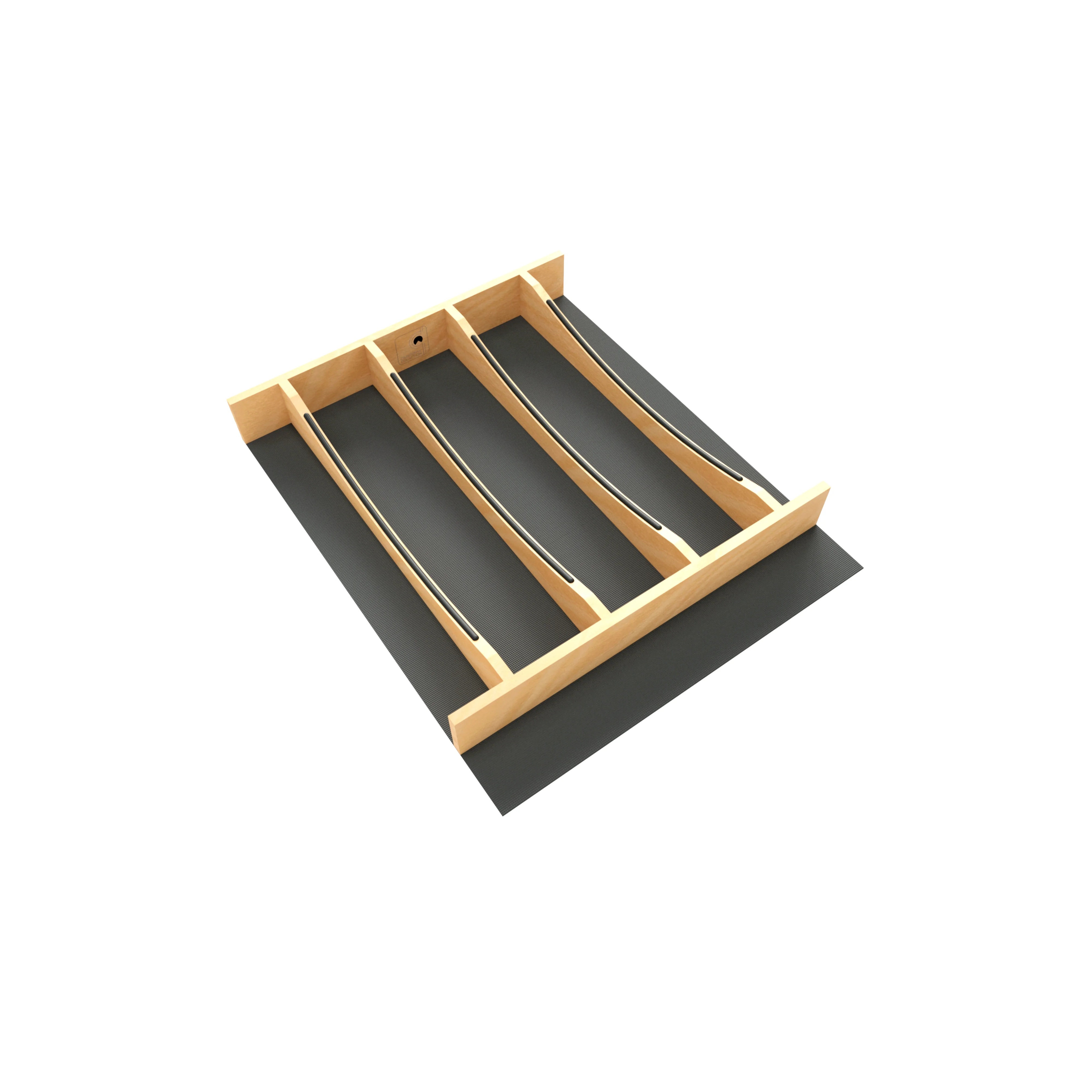 Craftsman Collection Solid Maple Utensil Drawer Insert w/ Black Accents, 21″ Maple