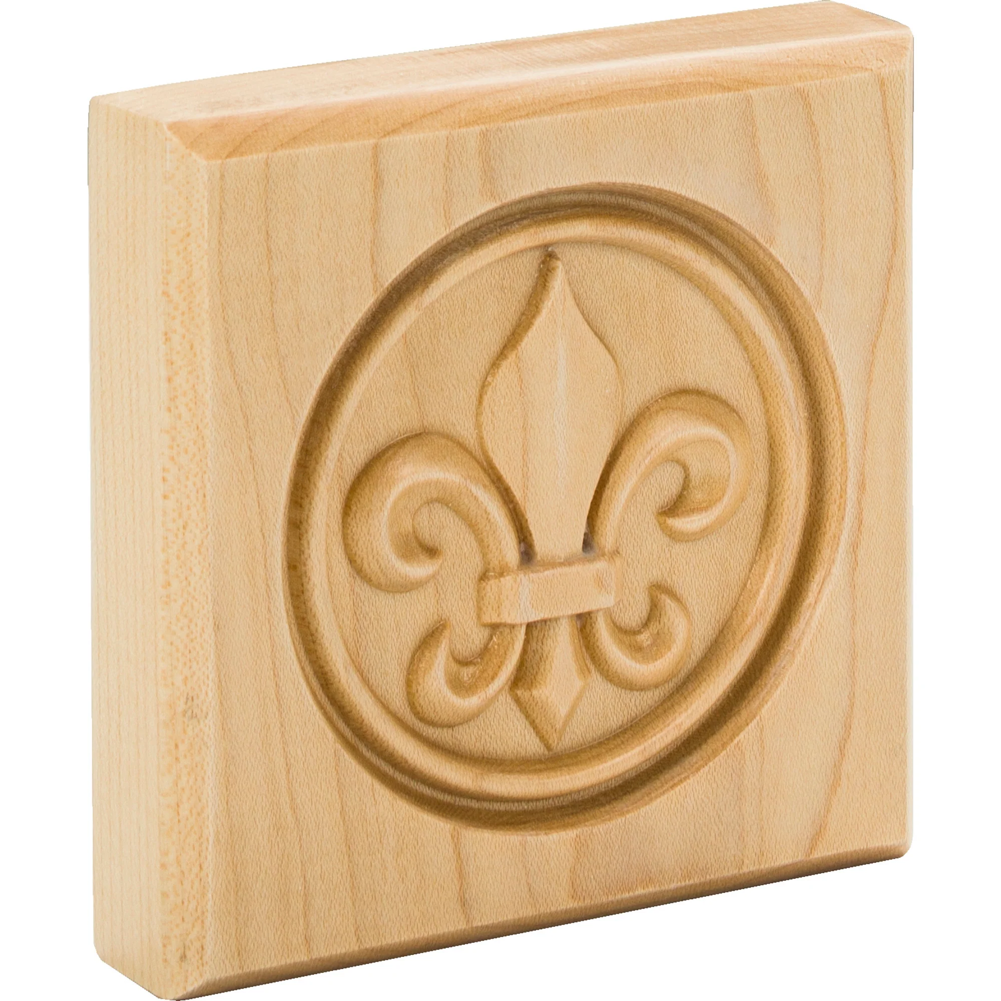 Hardware Resources Fleur-de-lis Rosette Maple 4″ Length