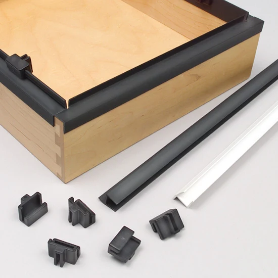 File Rail Clips, Black PVC