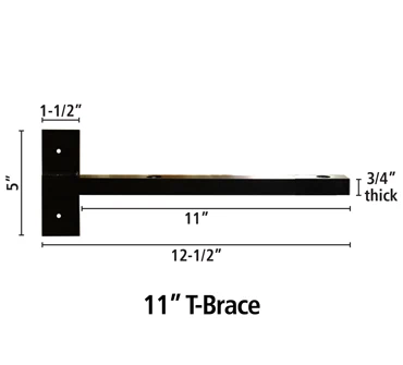 11''  T Speedbrace Black