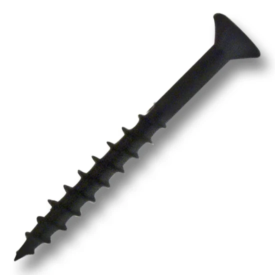 #8 Screw Flat Head With Nibs Combo Drive Coarse Thread Type 17 Point 1-3/4″ Black, Multiples of 100