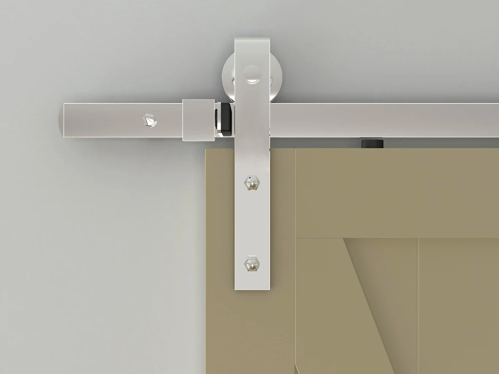 Designer Collection Hook Strap Rolling Door Hardware Door Kit, No, 78-3/4″