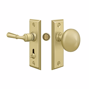 Deltana Storm Door Latch Rectangular Tubular Lock, Polished Brass