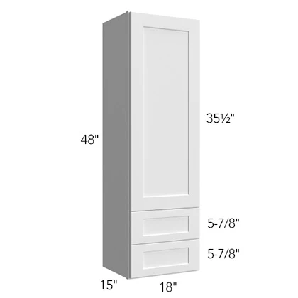 Wall w/2 Drawers 18 W X 48 H X 15 D (flush sides) – Luxe Oak by Fabuwood