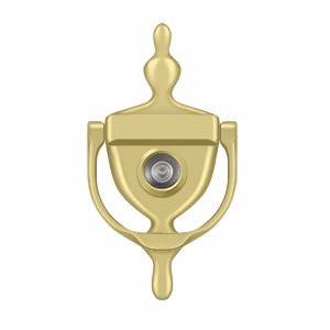 Deltana Door Knocker-Viewer, Polished Brass, 3-3/4″