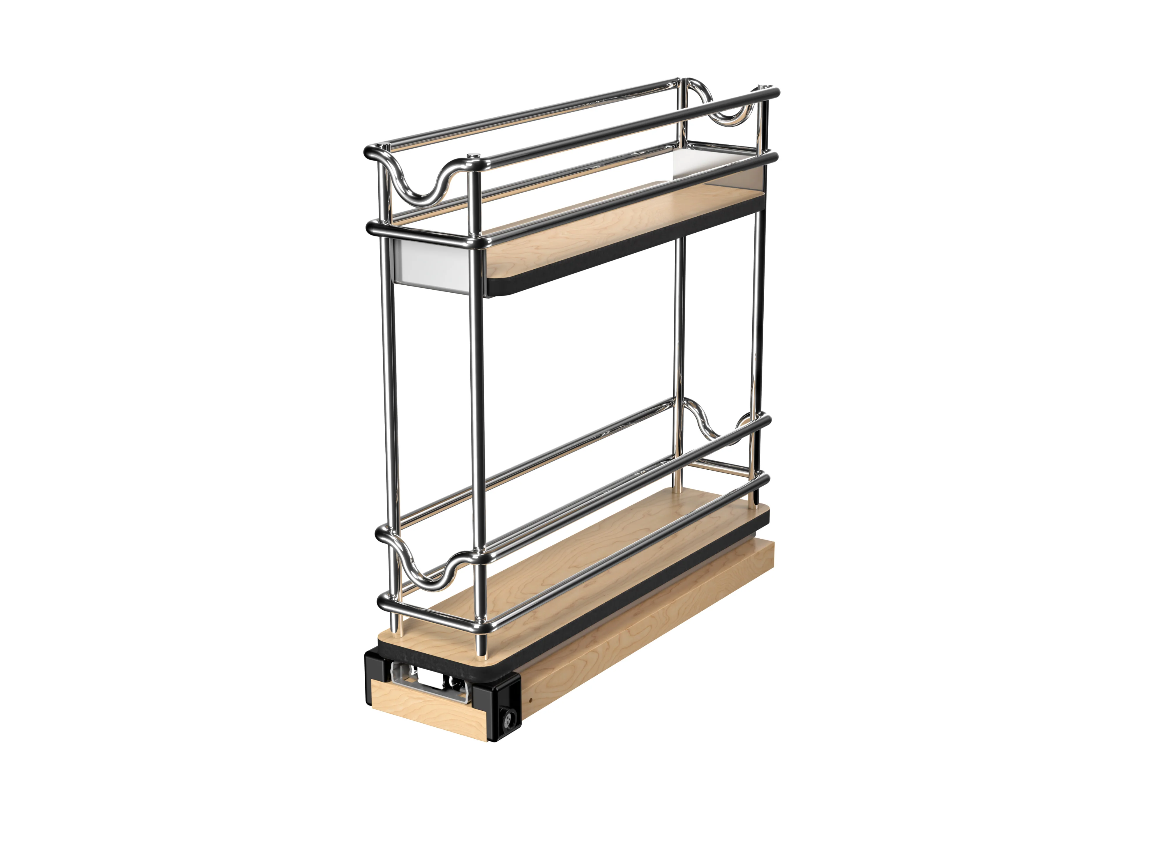 Rev-a-shelf Two-Tier Wide Wire Wall Upright Storage Pullout 3″ Width