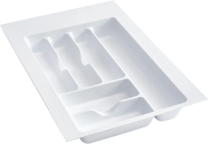 Rev-a-shelf Cutlery Tray Polymer, White, Medium