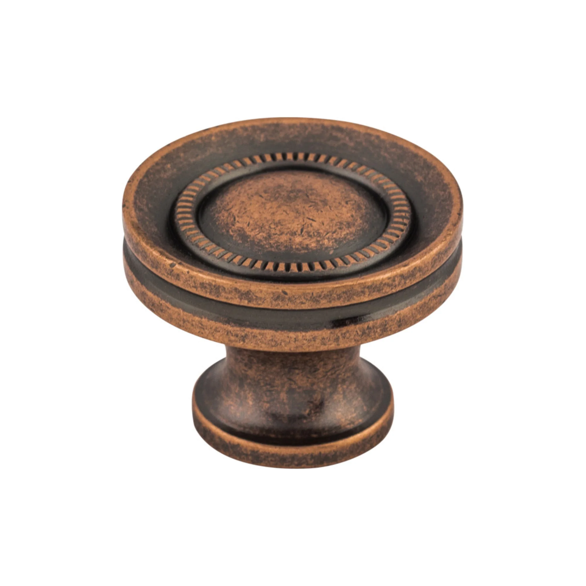 Top Knobs Somerset Knob Antique Copper 1-1/4″ Diameter Button Faced Style