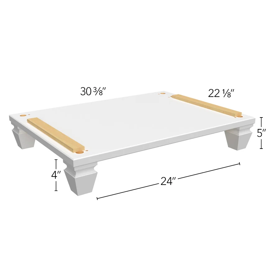 Vanity Platform Shaker w/ Cove Feet 24-3/8 W X 5 H X 22-1/8 D – Luxe Oak by Fabuwood